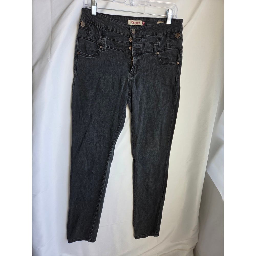 Eunina High Rise Skinny Jeans Womens Black Faded Skinny High Skinny